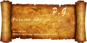 Polczer Géza névjegykártya
